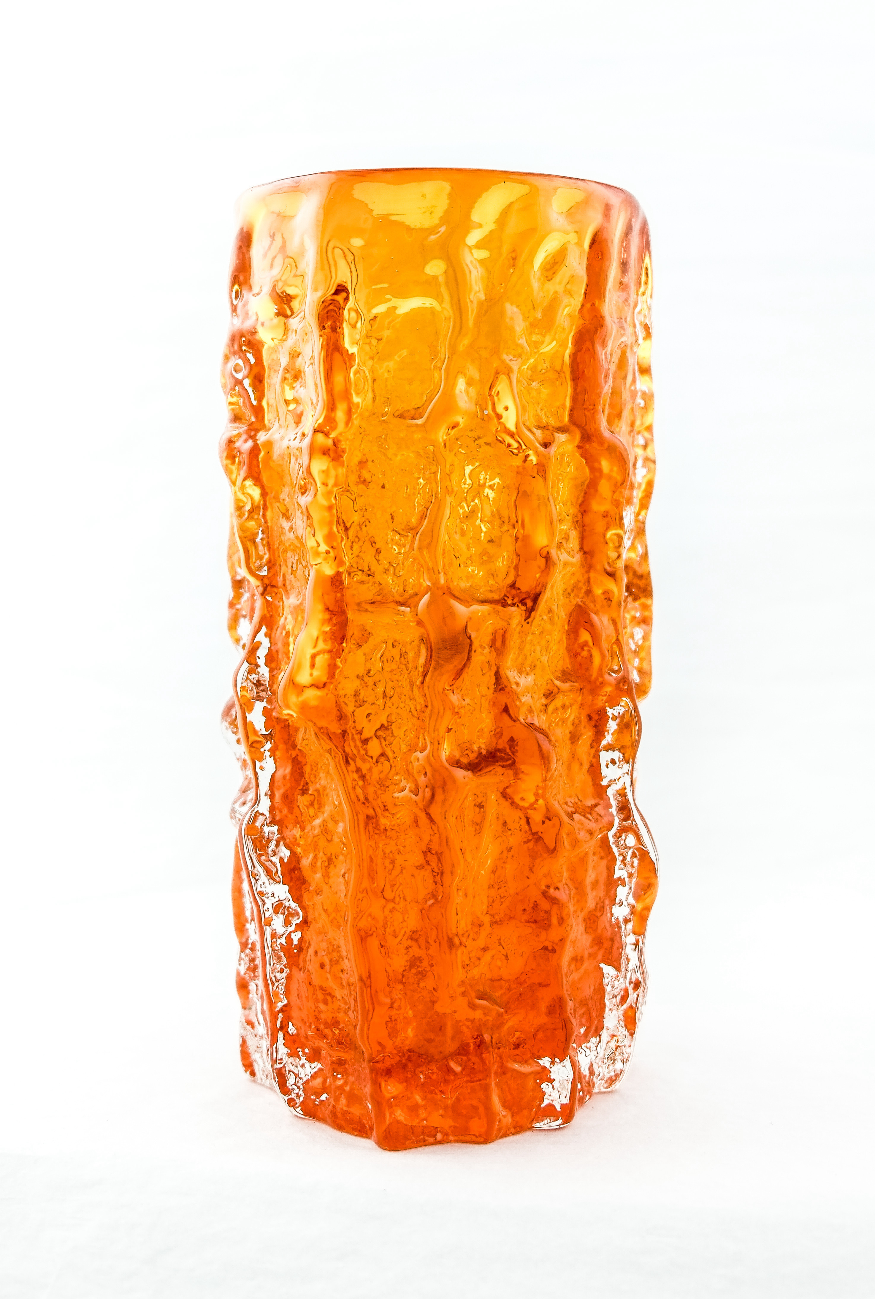 Image of 6" Bark Vase - Tangerine