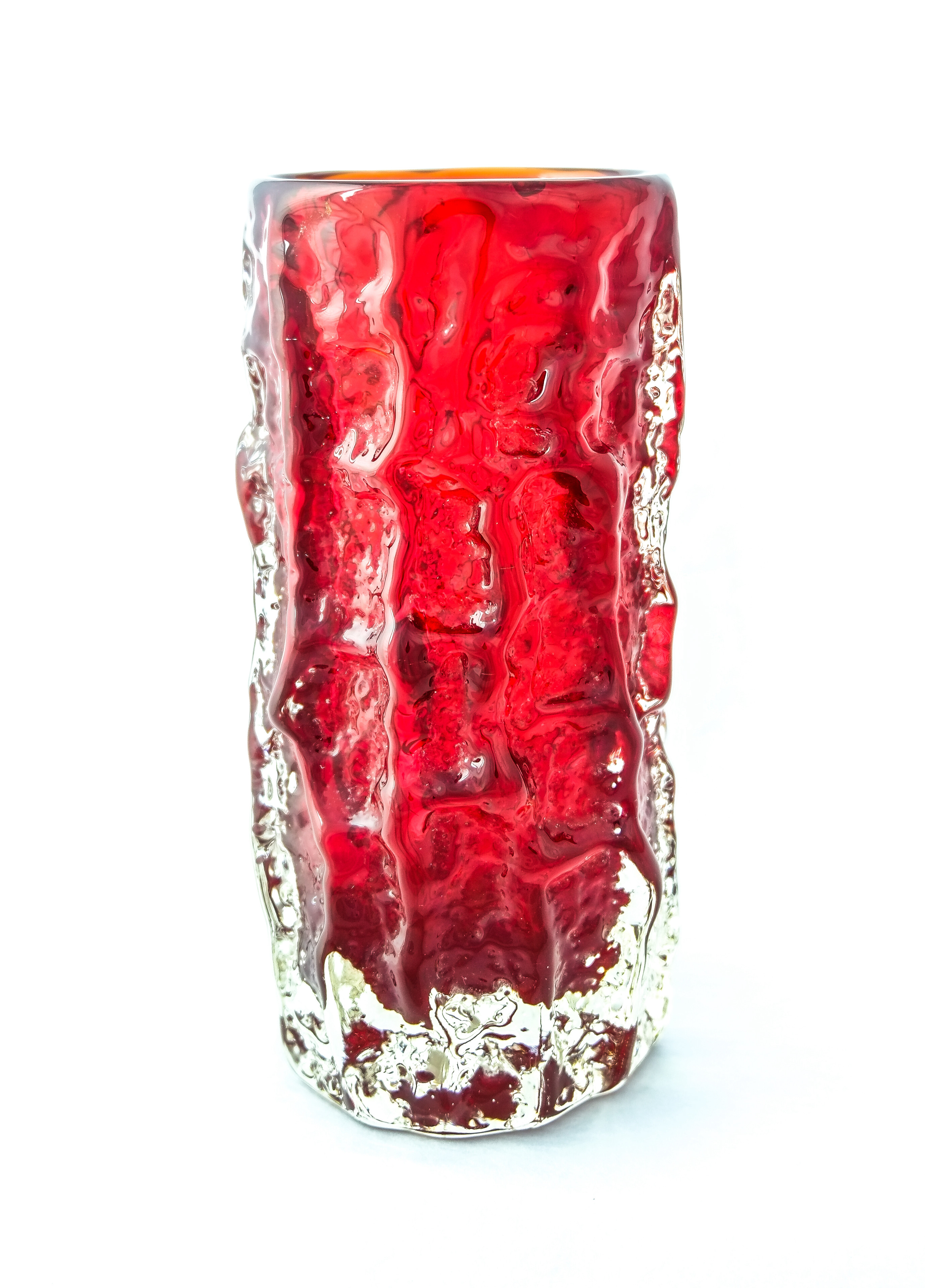 Image of 6" Bark Vase - Ruby